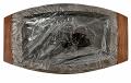 Sizzler Plate/Tray with Wooden Base in Rectangle Shape - 15 x 8"